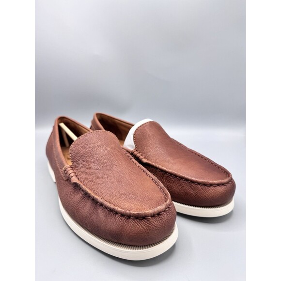 Polo Ralph Lauren Men\'s Merton Leather Venetian Loafers, Tan, Size 9 D main image 10